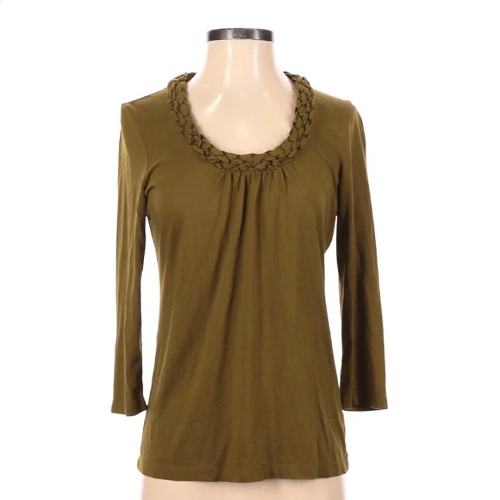 Talbots size small green braided career top